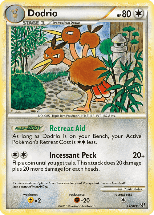 Dodrio Pokémon TCG card art