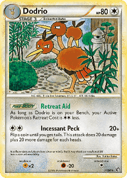 Dodrio Pokémon TCG card art
