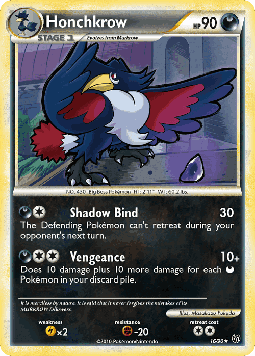 Honchkrow Pokémon TCG card art