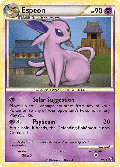 Espeon Pokémon TCG card art