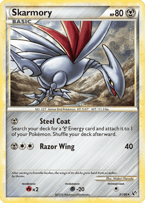 Skarmory Pokémon TCG card art