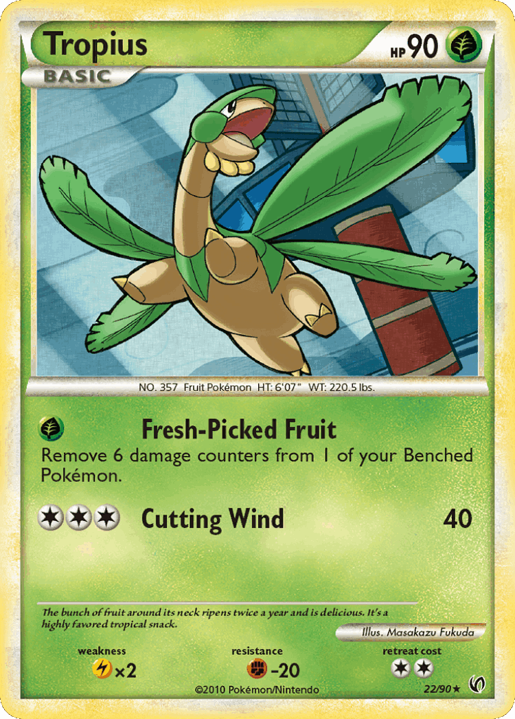 Tropius #22 from HS—Undaunted - Rare - Illustrated by Masakazu Fukuda