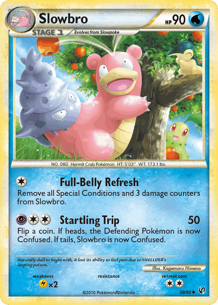 Slowbro #38 from HS—Undaunted - Uncommon - Illustrated by Kagemaru Himeno
