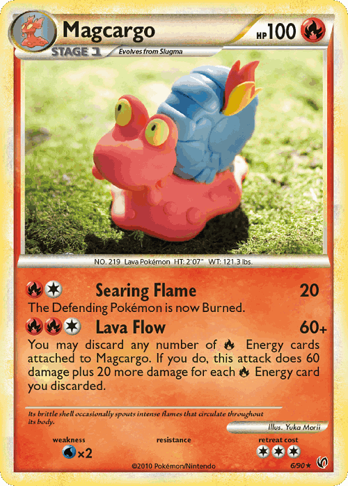 Magcargo #6 from HS—Undaunted - Rare Holo - Illustrated by Yuka Morii