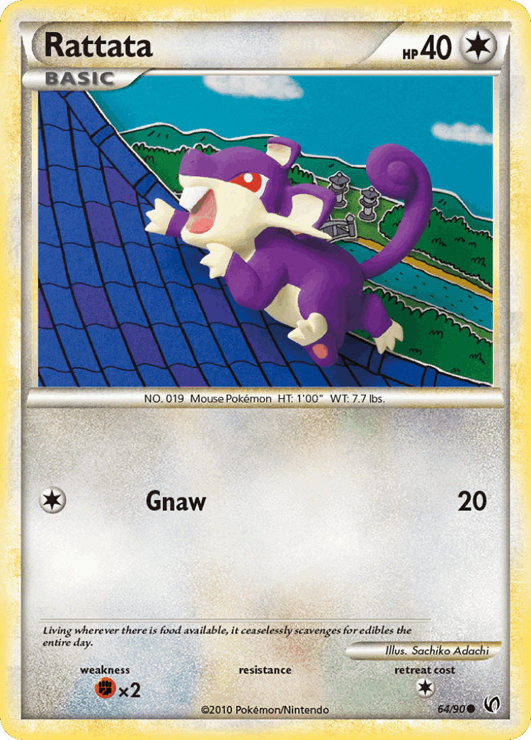 Rattata #64 from HS—Undaunted - Common - Illustrated by Sachiko Adachi