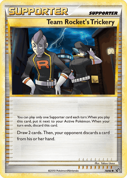 Team Rocket's Trickery #78 from HS—Undaunted - Uncommon - Illustrated by Takao Unno