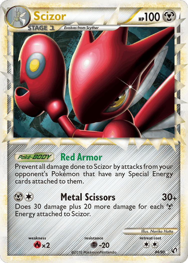 Scizor #84 from HS—Undaunted - Rare Prime - Illustrated by Noriko Hotta