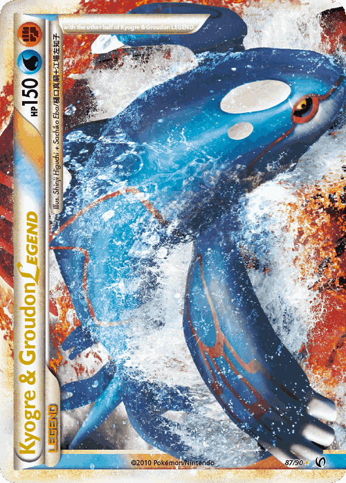 Kyogre & Groudon LEGEND Pokémon TCG card art