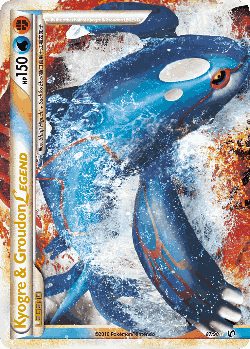 Kyogre & Groudon LEGEND Pokémon TCG card art