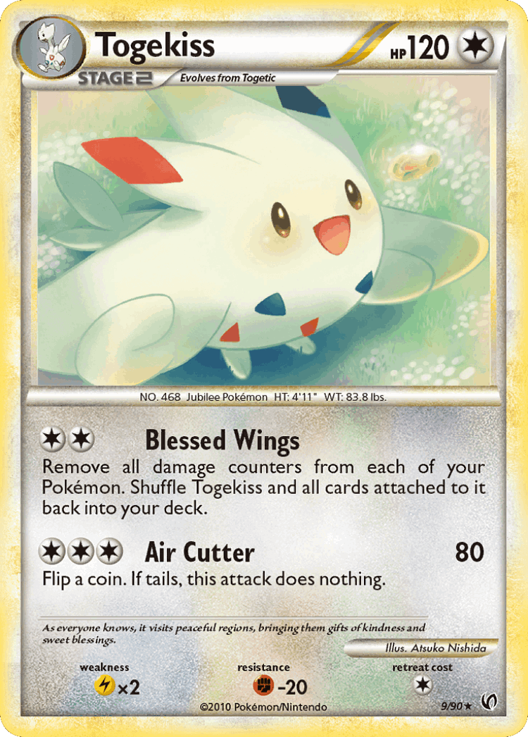 Togekiss #9 from HS—Undaunted - Rare Holo - Illustrated by Atsuko Nishida