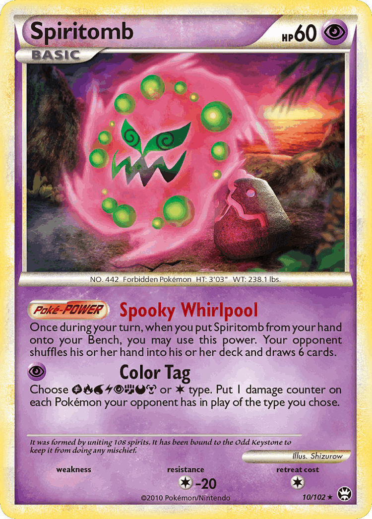 Spiritomb #10 from HS—Triumphant - Rare Holo - Illustrated by Shizurow