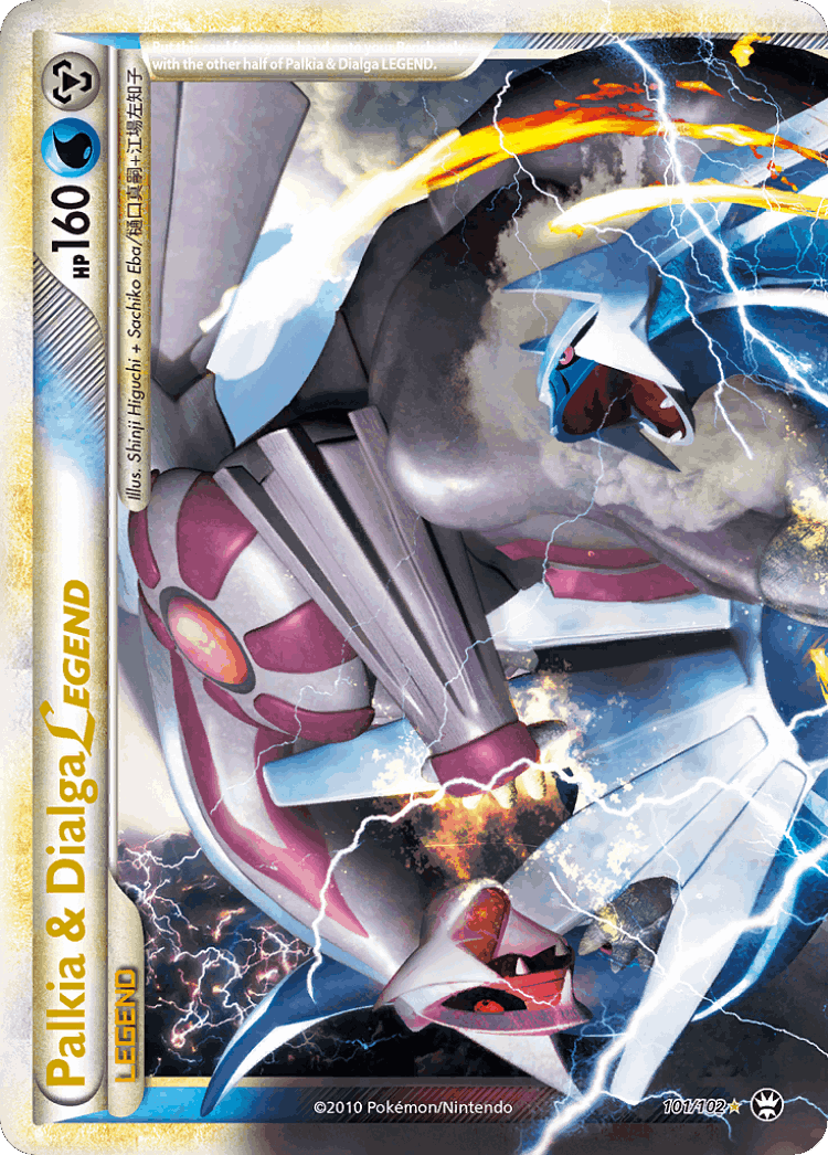 Palkia & Dialga LEGEND #101 from HS—Triumphant - LEGEND - Illustrated by Shinji Higuchi + Sachiko Eba