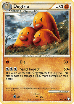 Dugtrio Pokémon TCG card art