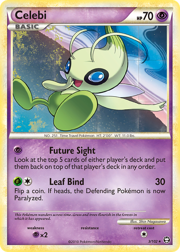 Celebi Pokémon TCG card art