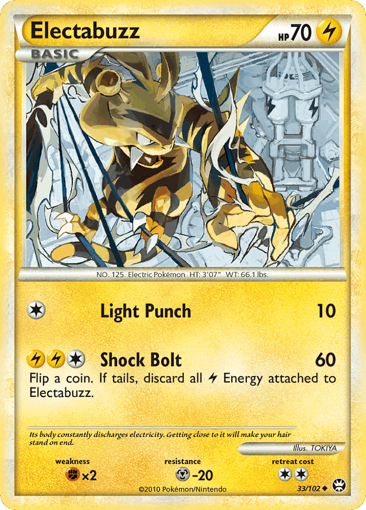 Electabuzz #33 from HS—Triumphant - Uncommon - Illustrated by TOKIYA