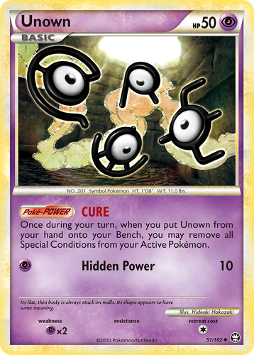 Unown #51 from HS—Triumphant - Uncommon - Illustrated by Hideaki Hakozaki