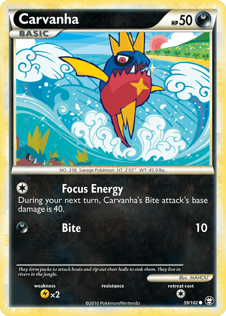 Carvanha #59 from HS—Triumphant - Common - Illustrated by MAHOU