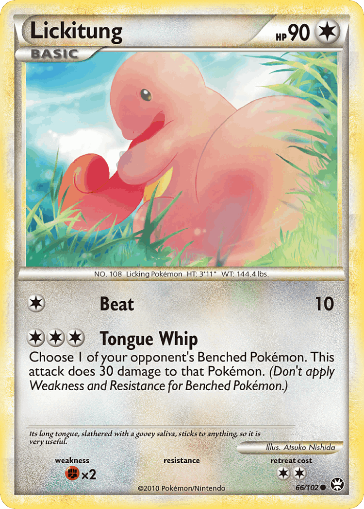 Lickitung #66 from HS—Triumphant - Common - Illustrated by Atsuko Nishida