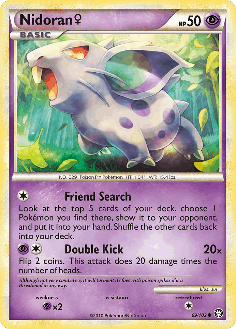 Nidoran ♀ #69 from HS—Triumphant - Common - Illustrated by sui