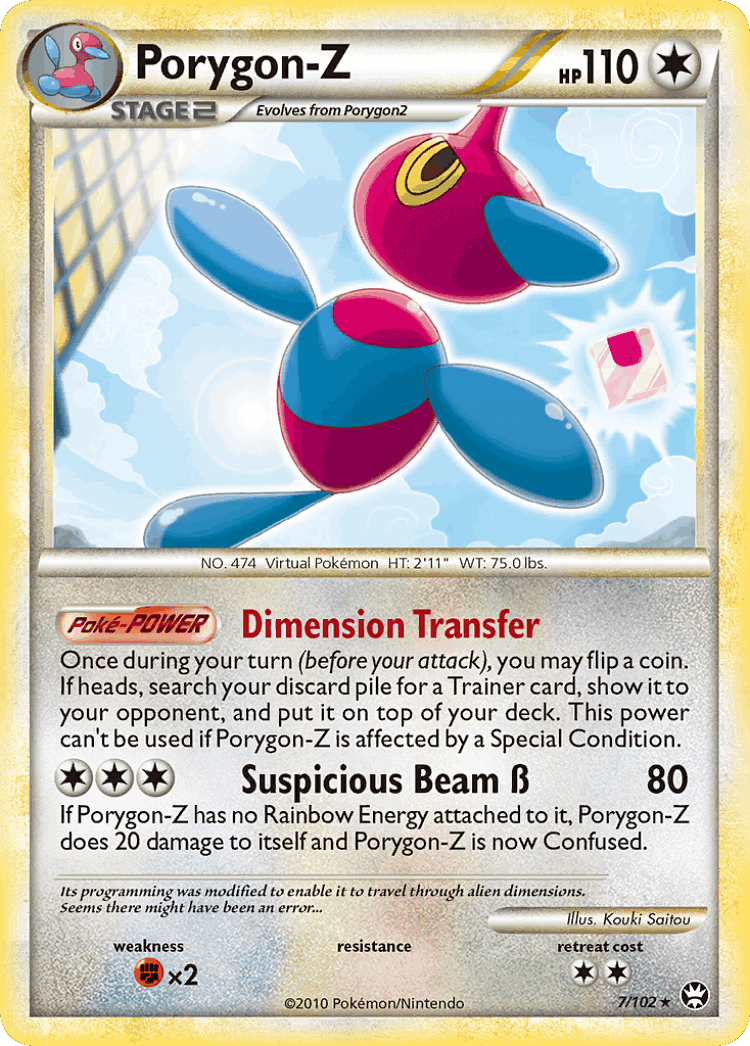 Porygon-Z #7 from HS—Triumphant - Rare Holo - Illustrated by Kouki Saitou