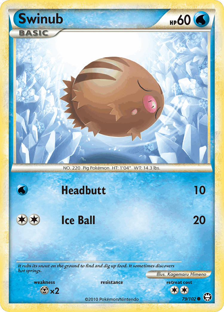 Swinub #79 from HS—Triumphant - Common - Illustrated by Kagemaru Himeno