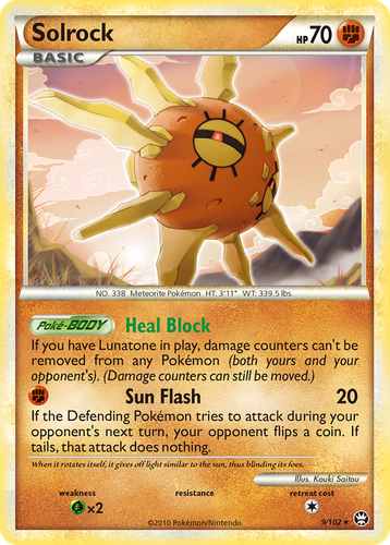 Solrock #9 from HS—Triumphant - Rare Holo - Illustrated by Kouki Saitou