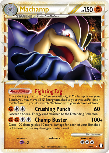 Machamp #95 from HS—Triumphant - Rare Prime - Illustrated by Shizurow