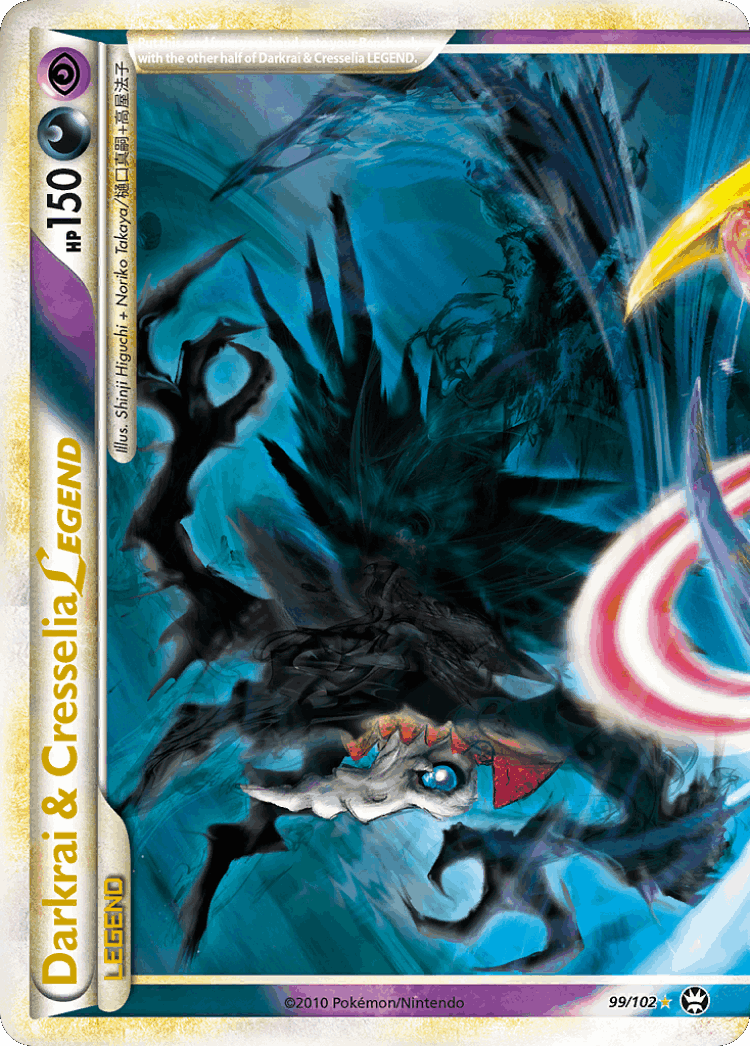 Darkrai & Cresselia LEGEND #99 from HS—Triumphant - LEGEND - Illustrated by Shinji Higuchi + Noriko Takaya