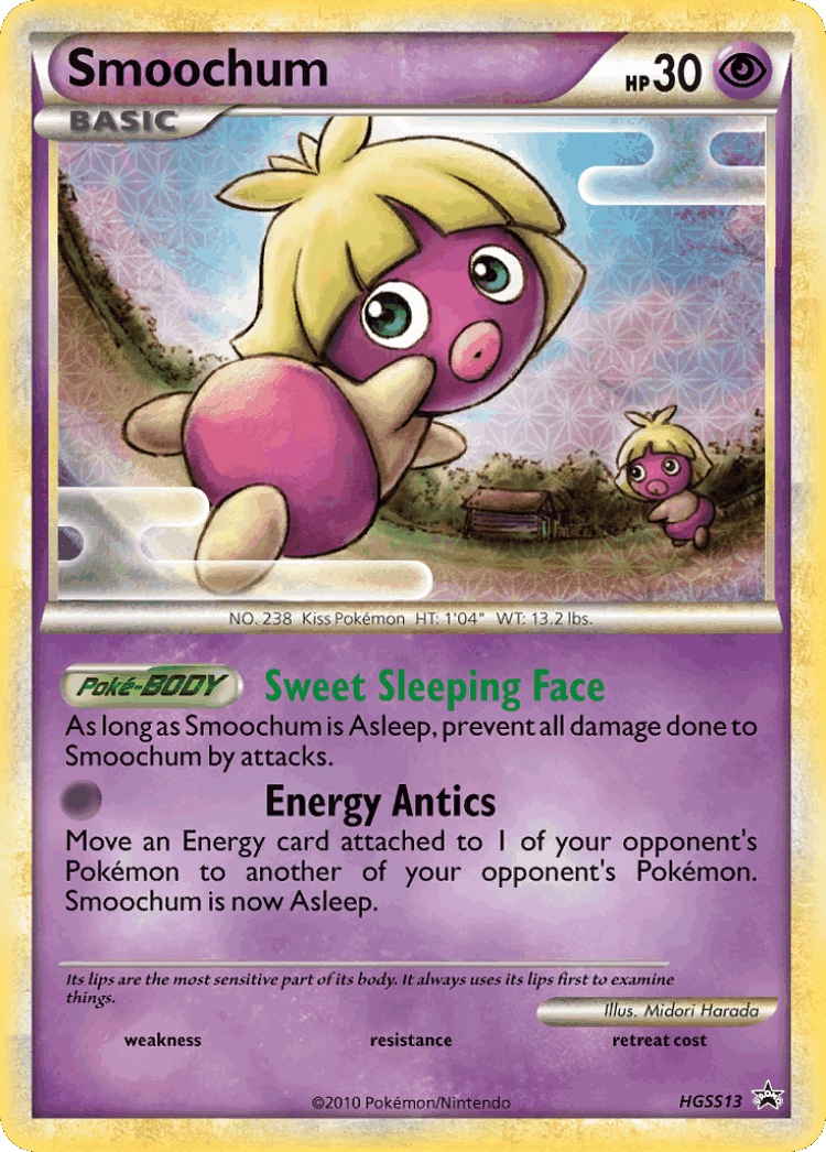 Smoochum #13 from HGSS Black Star Promos - Promo - Illustrated by Midori Harada