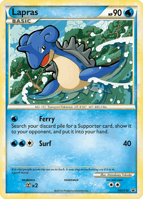 Lapras Pokémon TCG card art