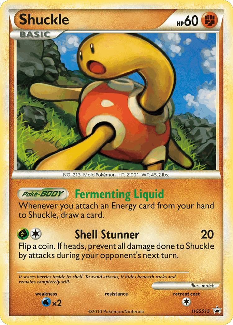 Shuckle #15 from HGSS Black Star Promos - Promo - Illustrated by match