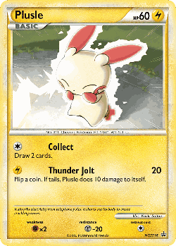 Plusle Pokémon TCG card art