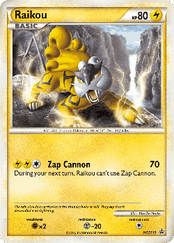 Raikou Pokémon TCG card art