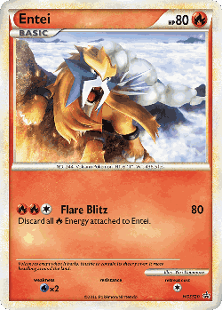 Entei Pokémon TCG card art