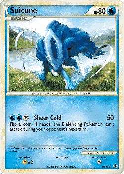 Suicune Pokémon TCG card art