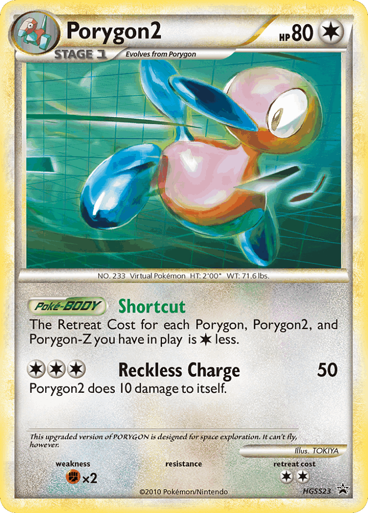 Porygon2 #23 from HGSS Black Star Promos - Promo - Illustrated by TOKIYA