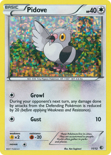 Pidove #11 from McDonald's Collection 2011 - Illustrated by Ken Sugimori