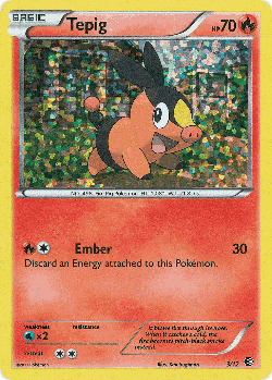 Tepig Pokémon TCG card art