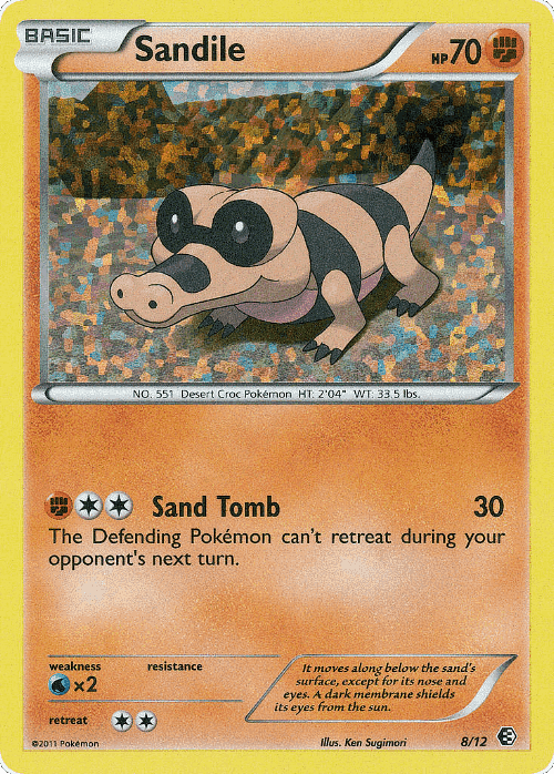 Sandile Pokémon TCG card art