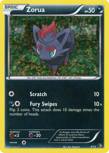 Zorua Pokémon TCG card art