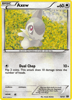 Axew Pokémon TCG card art