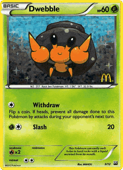 Dwebble Pokémon TCG card art