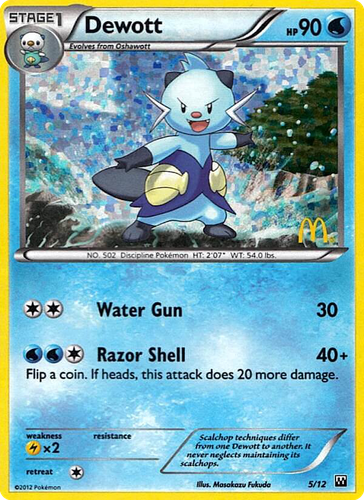 Dewott Pokémon TCG card art