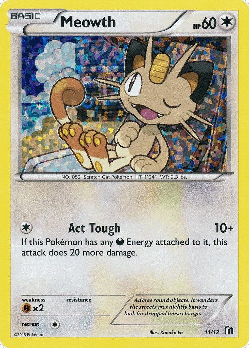 Meowth 11, McDonald's Collection 2016