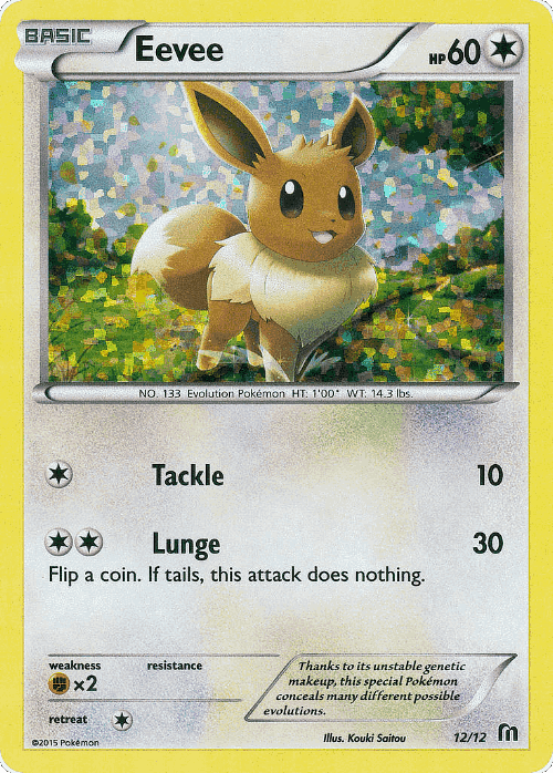 Eevee 12, McDonald's Collection 2016