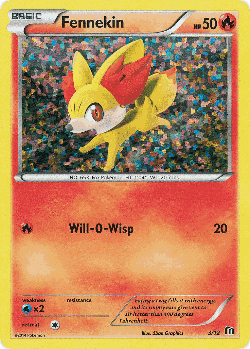 Fennekin Pokémon TCG card art