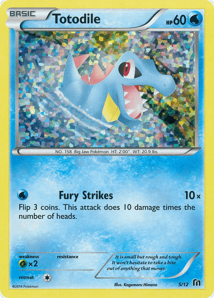 Totodile #5 from McDonald's Collection 2016 - Illustrated by Kagemaru Himeno