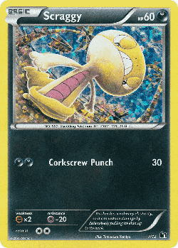 Scraggy Pokémon TCG card art