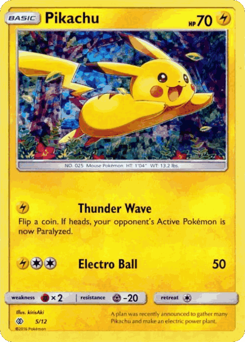 Pikachu card art
