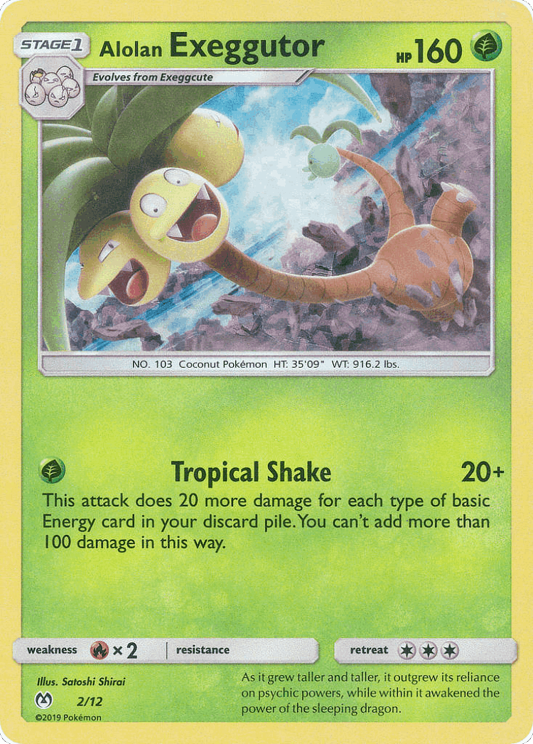 Alolan Exeggutor #2 from McDonald's Collection 2019 - Illustrated by Satoshi Shirai
